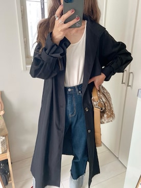 「JUNOAH（ジュノア）のアイテム（トレンチコート）」を使った、uki0315さん（レディース・166cm）の秋コーディネート
