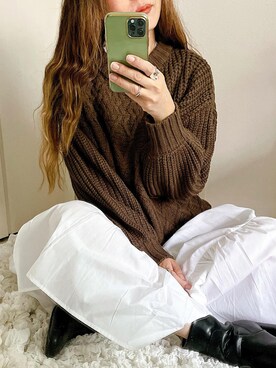 「rectangle（レクタングル）のアイテム（シャツワンピース）」を使った、uki0315さん（レディース・166cm）の秋コーディネート