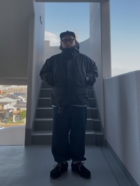 「アイテム（マウンテンパーカー）」を使った、AИDYさん（メンズ・165cm）の秋コーディネート