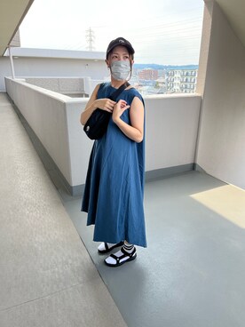 「BEAMS（ビームス）のアイテム（ワンピース/ドレス）」を使った、AИDYさん（レディース・161cm）の夏コーディネート