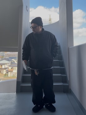 「アイテム（サンダル）」を使った、AИDYさん（メンズ・165cm）の秋コーディネート