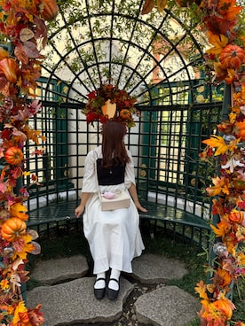 「アイテム（シャツワンピース）」を使った、ゆゆさん（レディース・159cm）の秋コーディネート