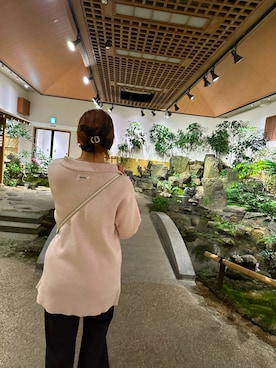 「アイテム（ヘアアクセサリー）」を使った、ゆゆさん（レディース・159cm）の秋コーディネート