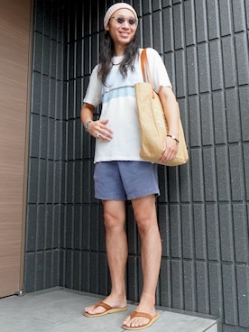 𝕄𝔸𝕊𝔸さん(メンズ・174cm)の夏コーディネート