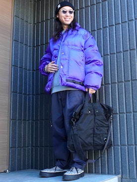 「KAMIYA（カミヤ）のアイテム」を使った、𝕄𝔸𝕊𝔸さん（メンズ・174cm）の春コーディネート