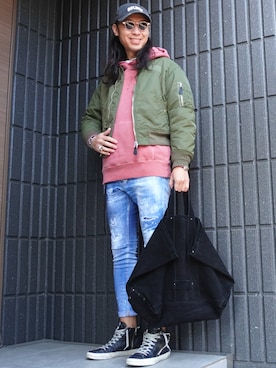 ãSEVEN BY SEVENïŒã»ãã³ãã€ã»ãã³ïŒã®SEVEN BY SEVEN/ã»ãã³ ã〠ã»ãã³ LEATHER TOTE BAG ã¬ã¶ãŒããŒãããã¯ïŒããŒãããã°ããã©ãã¯ç³»ïŒãã䜿ã£ããððžððžããïŒã¡ã³ãºã»174cmïŒã®æ¥ã³ãŒãã£ããŒã