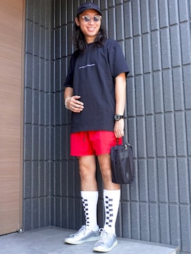 「アイテム（レッグウェア）」を使った、𝕄𝔸𝕊𝔸さん（メンズ・174cm）の秋コーディネート