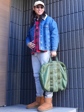 「TMT（ティーエムティー）のアイテム」を使った、𝕄𝔸𝕊𝔸さん（メンズ・174cm）の冬コーディネート