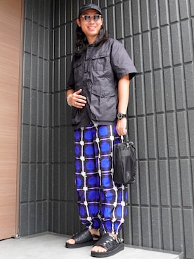 「BILL WALL LEATHER（ビルウォールレザー）のBill Wall Leather / R480 アイアンクロス シグネットリング（リング）」を使った、𝕄𝔸𝕊𝔸さん（メンズ・174cm・30代）の秋コーディネート