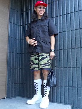 「アイテム（バッグ）」を使った、𝕄𝔸𝕊𝔸さん（メンズ・174cm・30代）の秋コーディネート