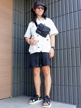 「夏コーデ」｜𝕄𝔸𝕊𝔸さん（メンズ・174cm・30代）の夏コーディネート