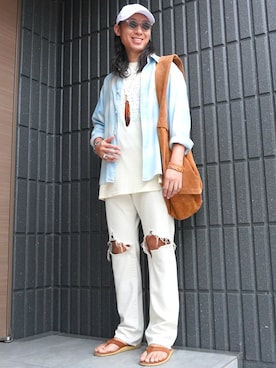 「アイテム（ネックレス）」を使った、𝕄𝔸𝕊𝔸さん（メンズ・174cm・30代）の秋コーディネート