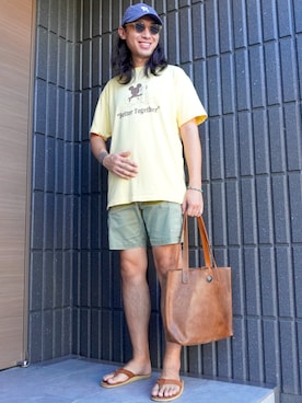 「アイテム（バッグ）」を使った、𝕄𝔸𝕊𝔸さん（メンズ・174cm・30代）の秋コーディネート