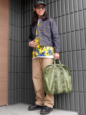 「アイテム（リング）」を使った、𝕄𝔸𝕊𝔸さん（メンズ・174cm）の秋コーディネート