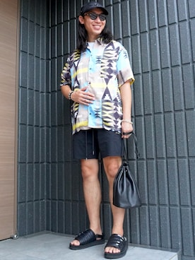 「アイテム（ブレスレット）」を使った、𝕄𝔸𝕊𝔸さん（メンズ・174cm・30代）の夏コーディネート