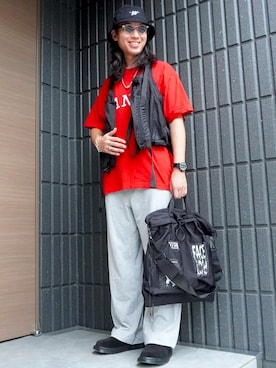 「アイテム（ベスト）」を使った、𝕄𝔸𝕊𝔸さん（メンズ・174cm）の秋コーディネート