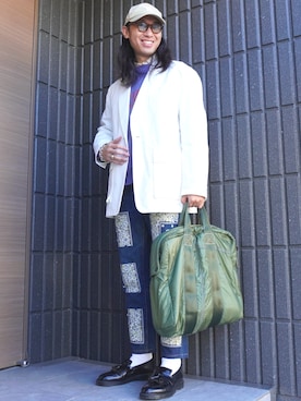 「アイテム（スウェット）」を使った、𝕄𝔸𝕊𝔸さん（メンズ・174cm・30代）の秋コーディネート