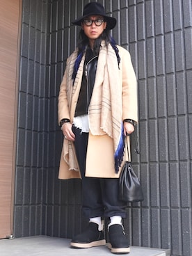 「TMT（ティーエムティー）のアイテム」を使った、𝕄𝔸𝕊𝔸さん（メンズ・174cm）の冬コーディネート