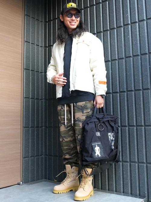 HERON PRESTON ブーツ HERON PRESTONのブーツを使ったメンズ人気ファッションコーディネート