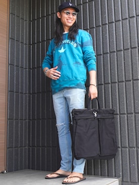 「nonnative(ノンネイティブ)のアイテム」を使った、𝕄𝔸𝕊𝔸さん(メンズ・174cm)の春コーディネート