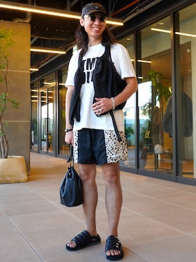 「アイテム（リング）」を使った、𝕄𝔸𝕊𝔸さん（メンズ・174cm・30代）の夏コーディネート