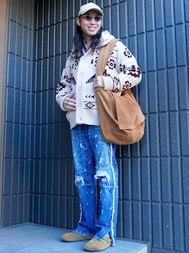 「TMT（ティーエムティー）のアイテム」を使った、𝕄𝔸𝕊𝔸さん（メンズ・174cm）の冬コーディネート