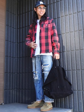 ãSEVEN BY SEVENïŒã»ãã³ãã€ã»ãã³ïŒã®SEVEN BY SEVEN/ã»ãã³ ã〠ã»ãã³ LEATHER TOTE BAG ã¬ã¶ãŒããŒãããã¯ïŒToteããã©ãã¯ç³»ïŒãã䜿ã£ããððžððžããïŒã¡ã³ãºã»174cmïŒã®æ¥ã³ãŒãã£ããŒã