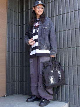 「ロック」｜𝕄𝔸𝕊𝔸さん（メンズ・174cm）の春コーディネート