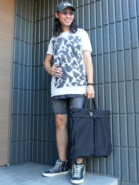 「アイテム（タンクトップ）」を使った、𝕄𝔸𝕊𝔸さん（メンズ・174cm・30代）の夏コーディネート