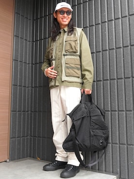 「アイテム（リング）」を使った、𝕄𝔸𝕊𝔸さん（メンズ・174cm・30代）の秋コーディネート