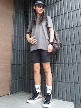「RED CARD TOKYO（レッドカード）のアイテム」を使った、𝕄𝔸𝕊𝔸さん（メンズ・174cm）の夏コーディネート