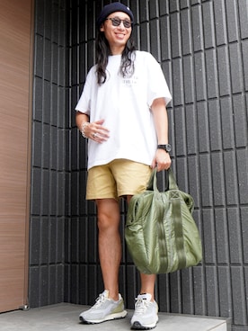 「SOFTHYPHEN（ソフトハイフン）のアイテム」を使った、𝕄𝔸𝕊𝔸さん（メンズ・174cm）の夏コーディネート