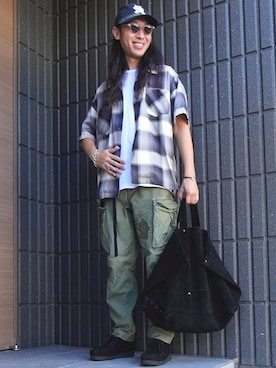 「BEDWIN & THE HEARTBREAKERS（ベドウィン アンド ザ ハートブレイカーズ）のアイテム」を使った、室井 雅光さん（メンズ・174cm）の秋コーディネート