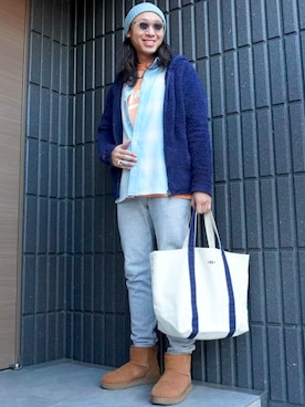 「アイテム（スウェットパンツ）」を使った、𝕄𝔸𝕊𝔸さん（メンズ・174cm）の秋コーディネート