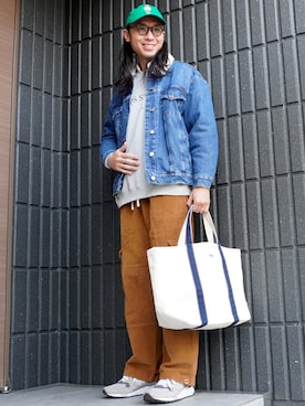 「YANUK（ヤヌーク）のアイテム」を使った、𝕄𝔸𝕊𝔸さん（メンズ・174cm）の冬コーディネート