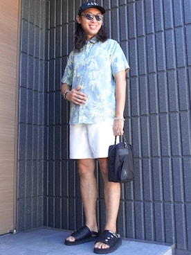 「TOGA（トーガ）の【TOGA×SUICOKE/トーガ×スイコック】 MURA（サンダル）」を使った、𝕄𝔸𝕊𝔸さん（メンズ・174cm・30代）の夏コーディネート