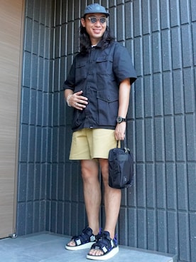 「アイテム（リング）」を使った、𝕄𝔸𝕊𝔸さん（メンズ・174cm・30代）の夏コーディネート