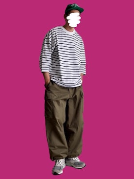 「RAGEBLUE（レイジブルー）のアイテム（キャップ）」を使った、TEEさん（メンズ・182cm）の夏コーディネート