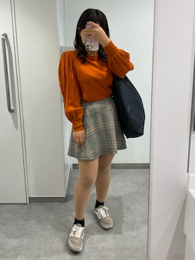 「秋」｜「アイテム（PC・スマホグッズ/家電）」を使った、ハルさん（レディース・153cm）の秋コーディネート