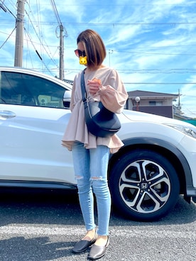「スキニー」｜「アイテム（その他）」を使った、Shin @相互フォローしますさん（レディース・155cm）の春コーディネート