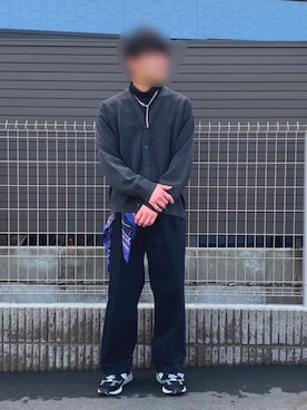 「AURALEE（オーラリー）のアイテム（カーディガン/ボレロ）」を使った、シンさん（メンズ・170cm）の春コーディネート