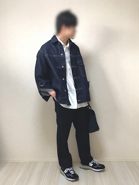 「FUDGEBOYのトラッドスタイル」｜「アイテム（デニムジャケット）」を使った、シンさん（メンズ・170cm）の春コーディネート