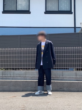 「THE RERACS（ザ・リラクス）のアイテム（テーラードジャケット）」を使った、シンさん（メンズ・170cm）の夏コーディネート