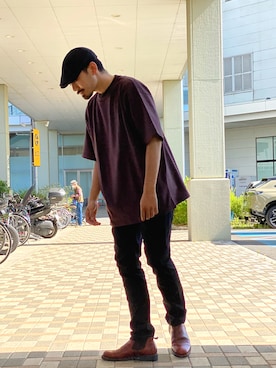 「AVIREX（アヴィレックス）のアイテム（ハンチング/ベレー帽）」を使った、タイチさん（メンズ・178cm）の春コーディネート
