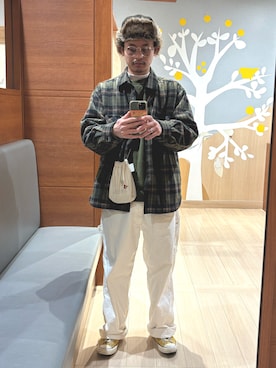 「アイテム（帽子）」を使った、HEKOKIさん（メンズ・169cm）の冬コーディネート