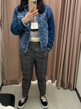 「153cm」｜「アイテム（デニムジャケット）」を使った、ying yingさん（レディース・153cm）の冬コーディネート