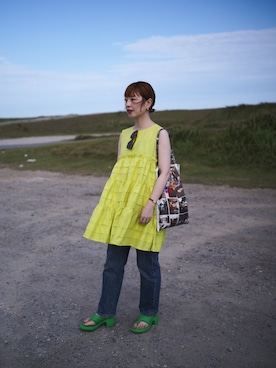 「アイテム（トートバッグ）」を使った、mamiさん（レディース・156cm・30代）の夏コーディネート