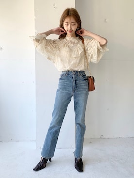 「Ameri（アメリ）のアイテム」を使った、清水夏姫さん（レディース・160cm）の春コーディネート