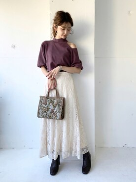 清水夏姫さん（レディース・160cm）の秋コーディネート