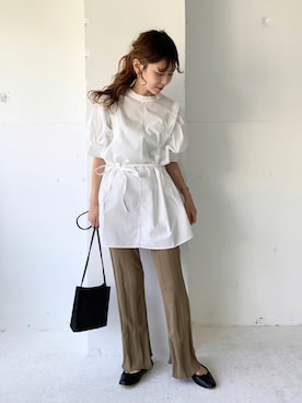 清水夏姫さん(レディース・160cm)の夏コーディネート